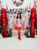 Queen Of Sparkles  Red & White Polka Dot Metallic Nutcracker Dress (Reg. and Plus)