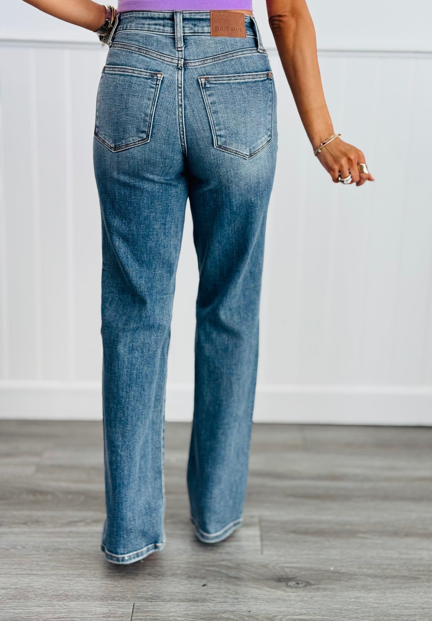 Judy Blue Do Anything Dad Straight Jeans (Reg. and Plus)