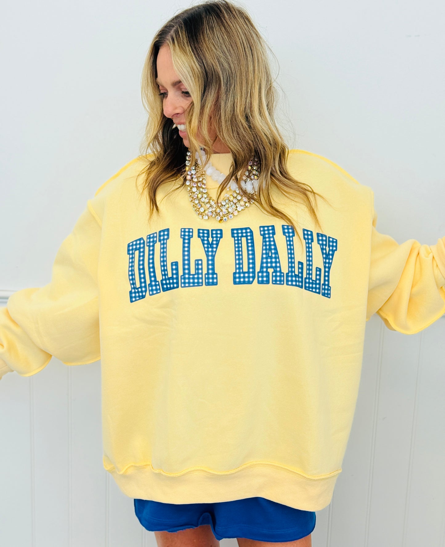 Butter Yellow Dilly Dally Reversible Sweatshirt (Reg.)
