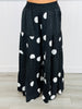 Black/White Polka Dot Maxi Wide Leg Pant (Reg & Plus)