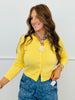 S&C X WR Yellow Button Down Long Sleeve Top (Reg. and Plus)