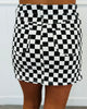 Nova Checkered Checkerboard Denim Skirt (Reg. and Plus)
