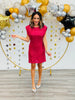 Dazzling Fuchsia Sequined Mini Dress (Reg)