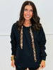 Contrast Animal Print Hoodie Sweatshirt (Reg.) - 2 Colors