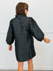 Silver/Black Metallic Polka Dot Mini Dress (Reg.)
