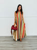 Multi Stripe Halter Neck Midi Dress (Reg.)