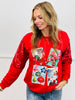 Red Christmas Cards Sequin Sweatshirt (Reg. and Plus)