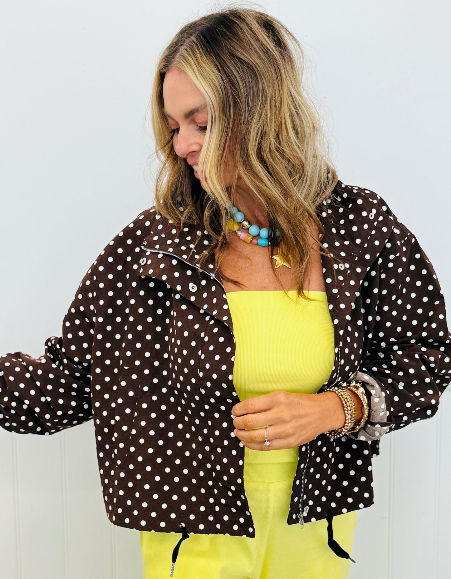 Mocha Polka Dot Jacket (Reg.)