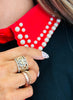 Red Pearl Embellished Collar (OS)