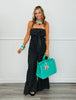 Black Strapless Polka Dot Jumpsuit (Reg & Plus)