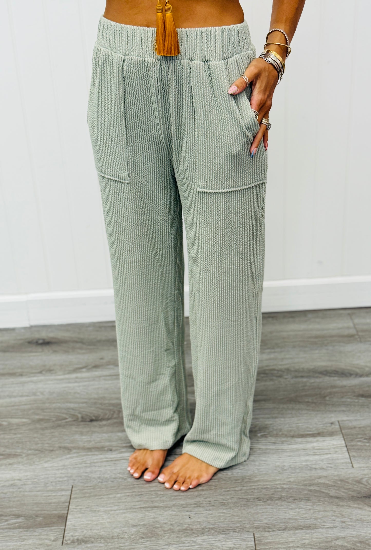 Ribbed Pocket Pants (Reg. and Plus) - 9 Colors