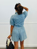 Lt. Denim Western Vibe Romper (Reg)