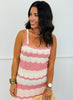 Pink/Ivory Striped Midi Tank Dress (Reg & Plus)