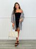 Black/White Knit Patterned Cardigan (One Size & Plus)