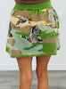 Queen Of Sparkles Green Camo Ducks Knit Skirt (Reg. and Plus)