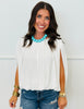 Grecian Drape Bubble Blouse (Reg.) - 7 Colors