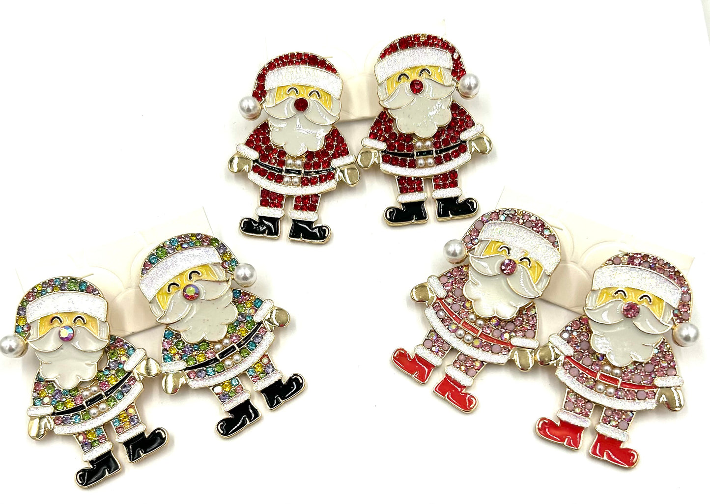 Sassy Santa Earrings - 3 Colors