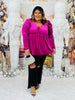 Velvet Puff Sleeve Top (Reg. and Plus) - 2 Colors