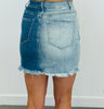 Risen Double Denim Two Tone Mini Skirt (Reg.)
