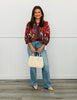 Botanic Garden Scalloped Trim Blouse (Reg. and Plus)