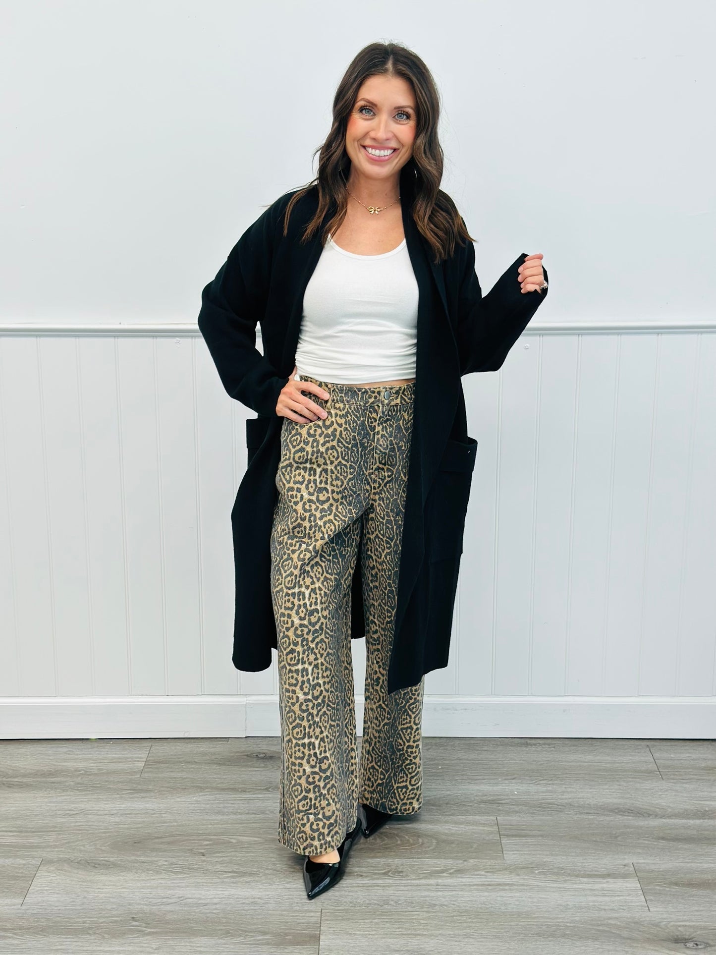 Bold Animal Print Twill Pants (Reg & Plus)