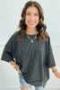 Andree Ribbed 3/4 Sleeves Relaxed Fit Top (Reg. & Plus)- 8 Colors