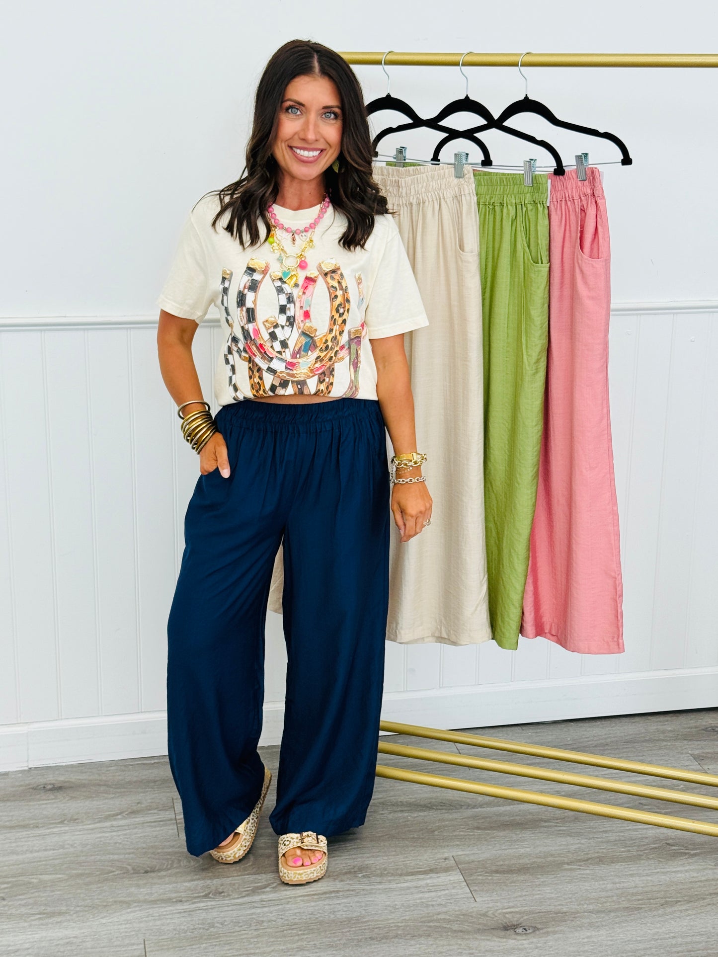 Wide Leg Pull On Pants (Reg & Plus) 4 Colors