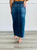 Denim Pencil Maxi Skirt ( Reg)