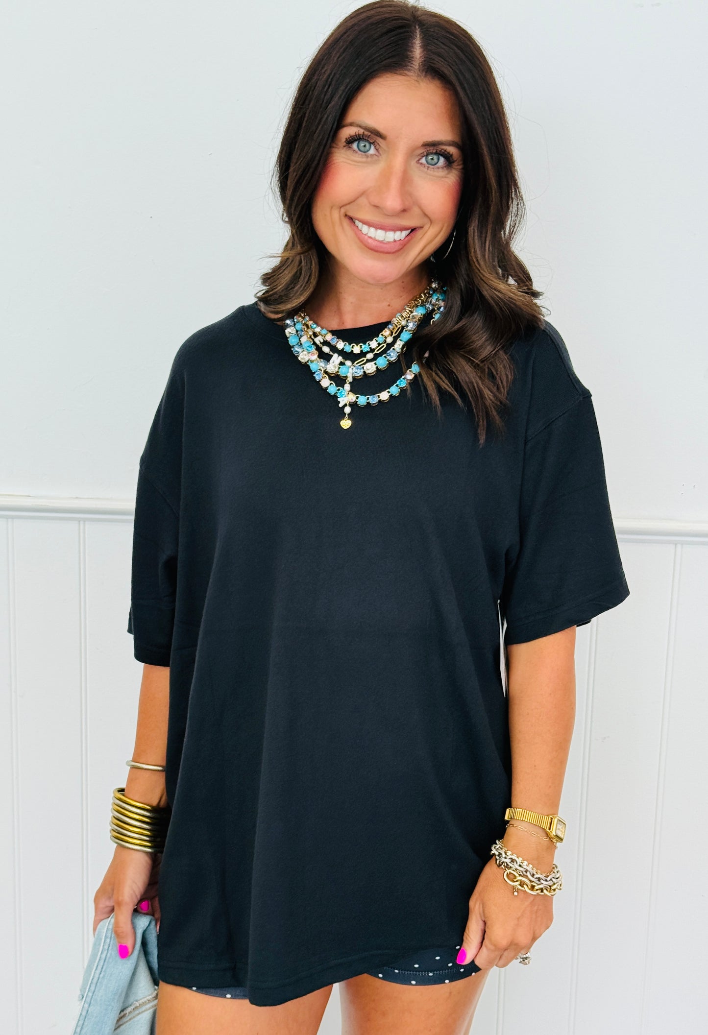 Brushed Hacci Boyfriend Tee (Reg.) - 4 Colors