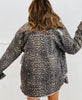 Leopard Print Rhinestone Studded Denim Jacket (Reg.)