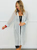 Silver Shimmer Sheer Longline Top (Reg. and Plus)