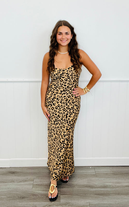 Luxe Leopard Maxi Dress (Reg)