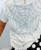 Queen Of Sparkles White Oversized Spider on Web Tee (Reg. and Plus)