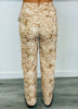 Beige Deer Print Straight Leg Pants (Reg.)