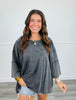 Mineral Washed Casual Top (Reg)-2 Colors