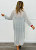 Silver Shimmer Sheer Longline Top (Reg. and Plus)