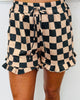 Checkered Print Top & Ruffle Shorts Set (Reg. & Plus) - 4 Colors