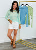 Polka Dot Mesh Long Sleeve Blouse (Reg & Plus)-3 Colors
