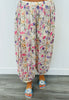 Floral Chiffon Balloon Pants With Inner Shorts (Reg.)