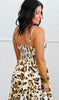Natural Animal Print Bustier Midi Dress (Reg.)