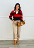 Striped Polo Sweater Top (Reg.)-2 Colors