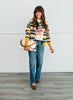Multi Brown Horizon Stripe Sweater Cardigan (Reg.)