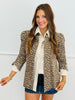Oatmeal Striped Linen Button Down Shirt (Reg.)