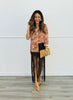 Brown Stevie Love Fringe Maxi Skirt (Reg.)