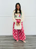 Fuchsia/Pink Polka Dot Tulip Hem Pants (Reg.)