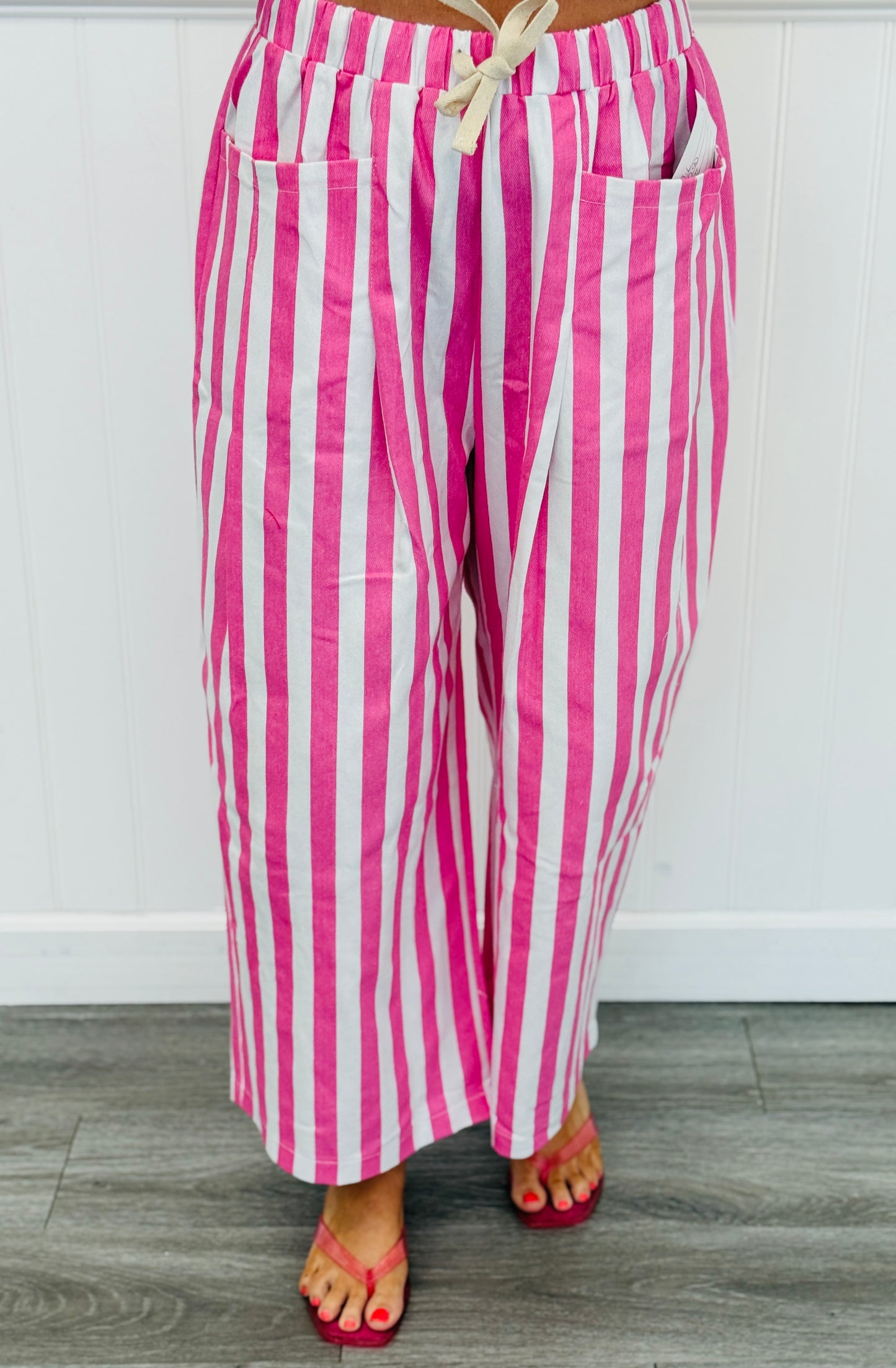 Colorful Striped Wide Leg Pants (Reg.)-3 Colors