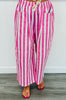 Colorful Striped Wide Leg Pants (Reg.)-3 Colors