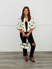 Cream/Black Polka Dot Short Sleeve Cardigan (Reg and Plus)