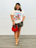 Washed Leopard Denim Mini Skirt (Reg & Plus)