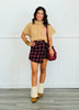 Plaid Asymmetrical Skort (Reg. and Plus)